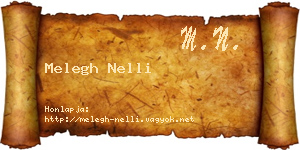 Melegh Nelli névjegykártya